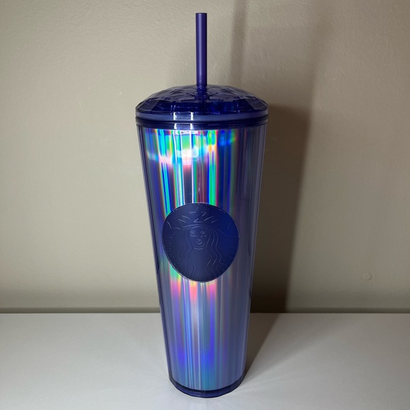 👻SOLD👻 Starbucks Holographic Cold Tumblr Cup 24 oz - Picture 1 of 6